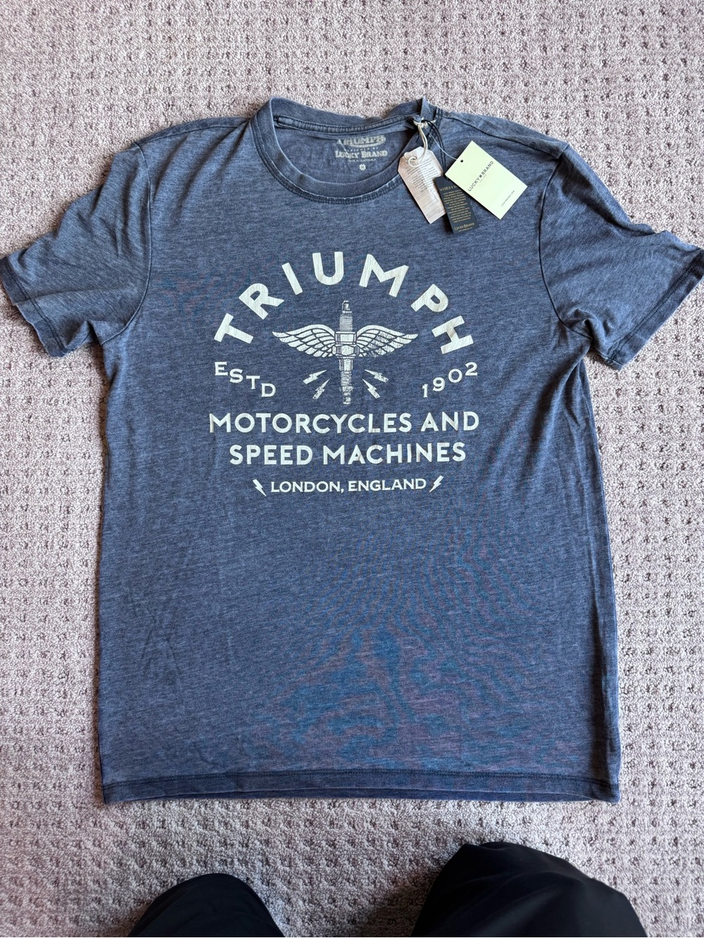 Triumph Blue Short Sleeve Graphic Tee - Motorcycles & Speed Machines